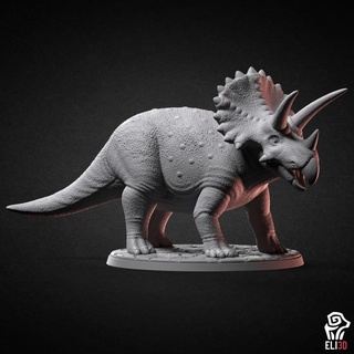 Triceratops Dinosaurier 3d Spielzeuge Spiele Tier Kreatur Zahlen Dino Reptil Miniatur prähistorisch jurrasisch Dreirad Paläontologie Styracosaurus Paläoart Ceratopsie 3d print model - Mito3D