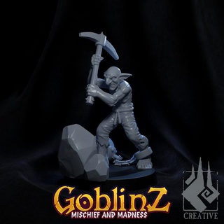 goblin captive 05 ember smith creative Tabletop Characters & Creatures Fantasy Universe worker npc prisoner greenskin grot 3d print model - Mito3D