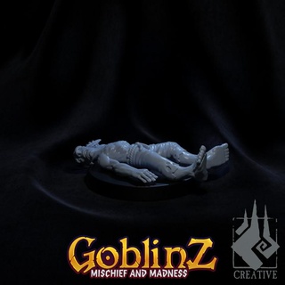 goblin prigioniero 07 brace fabbro creativo tavolo personaggi creature fantasia universo morto lavoratore npc esausto 3d print model - Mito3D