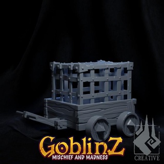 goblin prigioniero scorta carro brace fabbro creativo tavolo 3D stampabile terreno fantasia cellula npc 3d print model - Mito3D