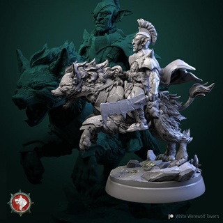 goblin raider hordog squeaky eye 32 mm pre-supported white werewolf tavern Tabletop Characters & Creatures Fantasy Universe rider 3d print model - Mito3D