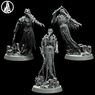 plagued wraith - lost souls 3 poses monolith arts Tabletop Characters & Creatures Fantasy Universe fantasy ghost lotr evil soul spirit ringwraith plaguedoctor 3d print model - Mito3D
