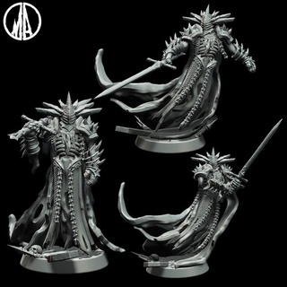 vile knight - lost souls 3 poses monolith arts Tabletop Characters & Creatures Fantasy Universe fantasy ghost warrior lotr wraith soul spirit nazgul ringwraith 3d print model - Mito3D