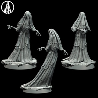 chorando viúva perdido almas 3 poses monolito artes tampo mesa personagens criaturas fantasia universo fantasma espectro alma espírito bruxa 3d print model - Mito3D