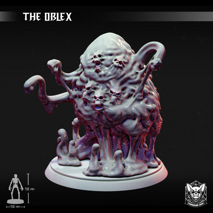 oblex zindan köpek yaratık canavar rpg savaş oyunları Zindanlar Ejderhalar masaüstü Cthulhu sızmak balçık d dnd jöle yol bulucu ttrpg illithid puding jelatinimsi dsa 3D print model - Mito3D