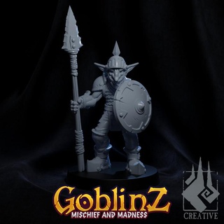 goblin spearman 01 ember smith creative  Tabletop Tabletop Characters & Creatures Fantasy Universe Tabletop Tabletop Characters & Creatures goblin spearman warband  3d print model - Mito3D
