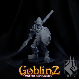 goblin lanceiro 03 brasa ferreiro criativo tampo mesa personagens criaturas fantasia universo 3d print model - Mito3D