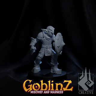 Kobold Verteidiger 02 Glut Schmied kreativ Tischplatte Zeichen Kreaturen Fantasie Universum Armee Kämpfer Einheit Wargaming Krieger Grünhaut grot Kriegsband 3d print model - Mito3D