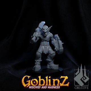 goblin defender 03 ember smith creative Tabletop Characters & Creatures Fantasy Universe army fighter unit wargaming warband 3d print model - Mito3D