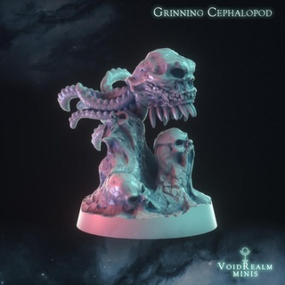 grinning cephalopod voidrealm minis Tabletop Characters & Creatures Fantasy Universe horror sea miniature octopus cosmic tabletop cthulhu squid lovecraft tentacles nightmare dnd deep mythos starspawn eldritch voidrealms psychotic rlyeh 3d print model - Mito3D