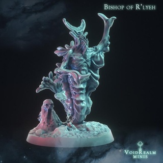 bishop r'lyeh voidrealm minis Tabletop Characters & Creatures Fantasy Universe boss horror old priest aquatic evil cosmic tabletop cthulhu lovecraft nightmare dnd corpse mythos eldritch ones voidrealms rlyeh nudibranch 3d print model - Mito3D