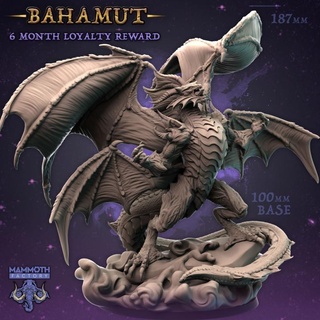 6 months loyalty reward - bahamut + 5e one shot mammoth factory  Tabletop Tabletop Characters & Creatures Fantasy Universe Tabletop Tabletop Characters & Creatures ancient boss dragon god silver wings evil one adventure shot campaign platinum  3d print model - Mito3D