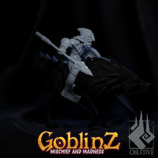 goblin cavaleiro lanceiro brasa ferreiro criativo tampo mesa personagens criaturas fantasia universo monte 3d print model - Mito3D