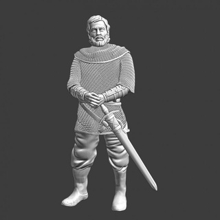 medieval scottish lord northern crusades miniatures Tabletop Characters & Creatures Historical Universe printable king knight model wargaming warrior miniature tabletop robert 28mm bruce crusader outlaw 3d print model - Mito3D