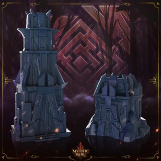ancient buildings mythic roll unchained games Tabletop 3D Printable Terrain Fantasy decorative fantasy terrain anomaly monolith mythicroll unchainedgames 3d print model - Mito3D
