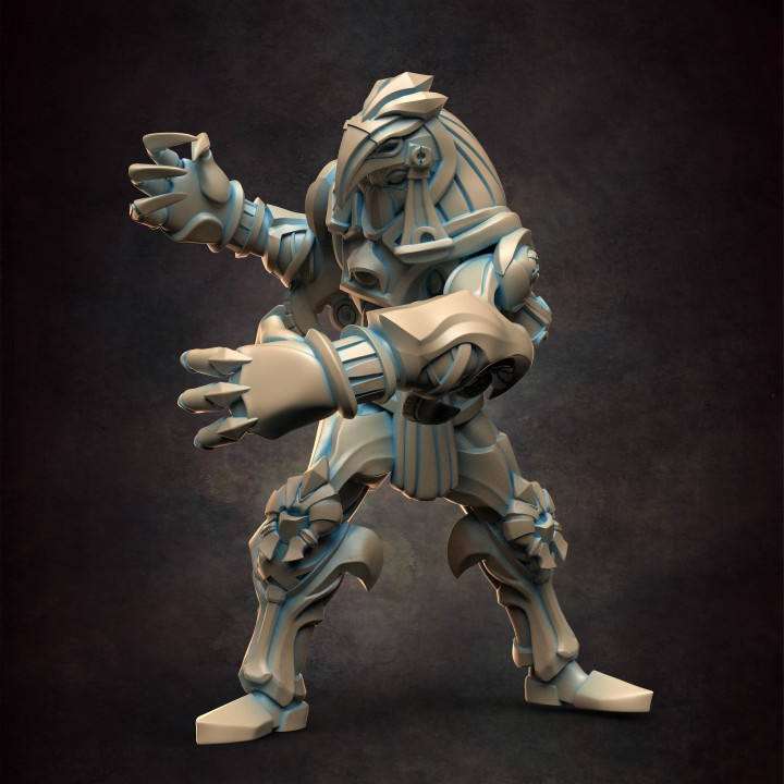 egyptian golem sharp one red clay collectibles Tabletop Characters & Creatures Fantasy Universe 3D print model - Mito3D