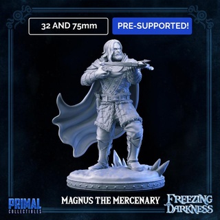 mercenary - man-at-arms magnus freezing darkness masters dungeons quest primal collectibles Tabletop Characters & Creatures Fantasy Universe dragons hero men miniatures rpg warrior enemy boardgame dungeonsanddragons frozen arms crossbow d&d heroquest frozenhorror menatarms 3d print model - Mito3D