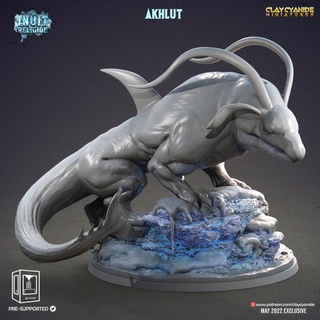 akhlut argilla cianuro miniature tavolo personaggi creature fantasia universo file stampabile stl modello mitologia squalo giochi guerra wargaming warhammer miniatura ghiaccio minis gioco mostro marino glaciale 3d print model - Mito3D