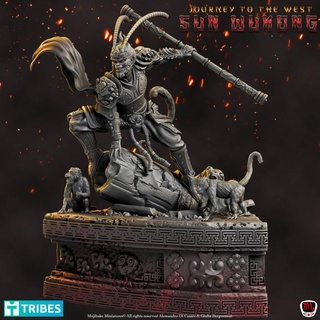 Soleil wukong périple Ouest diorama pre supported mojibake objets collection table personnages créatures fantaisie univers asiatique roi Singe présupporté Sunwukong collectionner 3d print model - Mito3D