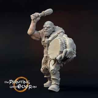 orc drummer - presupported printing goes ever Tabletop Characters & Creatures Fantasy Universe fantasy goblin green mini wargaming warhammer miniature brute lotr evil drum tabletop ogre drums musician ugly 28mm dnd drumstick frostgrave skirmish bard 5e half-orc troglodyte pre-supported marching statblock urk ourk 3d print model - Mito3D