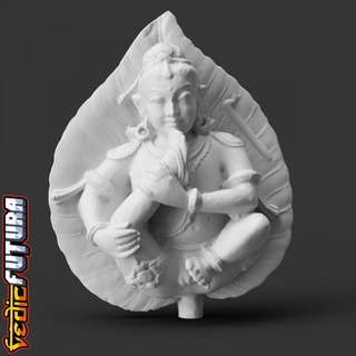 krishna divine bambino banyan foglia vedico futura ricambio parti casa giardino articoli per ornamenti Dio indù India indiano avatar induismo vishnu krsna 3d print model - Mito3D