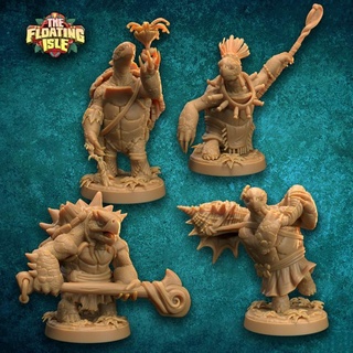 tortun tortle turtlefolk presupported dragon trappers lodge Tabletop Characters & Creatures Fantasy Universe ocean pirate sea turtle water floating underwater d&d pirates dnd island pathfinder isle 3d print model - Mito3D
