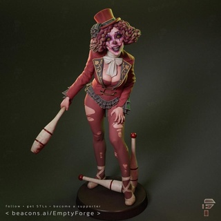 ringmistress - patreon release may 2022 emptyforge Fan Art Action Figures female figure figurine girl horror victorian woman circus pinup 1 10 pin-up full-body 3d print model - Mito3D