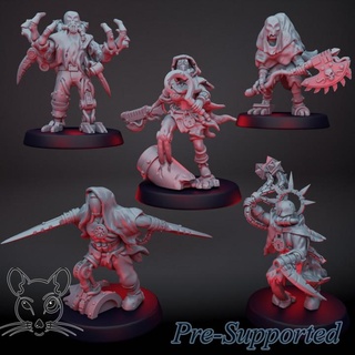 kovan hayaletler fare adam dövme masaüstü karakterler yaratıklar fantezi Evren 40k hayalet Warhammer Necromunda 3d print model - Mito3D