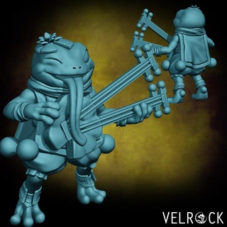 entertainer curious critters whimsy isle presupported velrock art miniatures Tabletop Characters & Creatures Fantasy Universe fantasy frog d&d dnd bard bullywug critter grung minstrel 3d print model - Mito3D