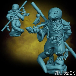 mestre curioso criaturas caprichoso ilha pré suportado velrock arte miniaturas tampo mesa personagens fantasia universo lutador monge d dnd lontra criatura 3d print model - Mito3D