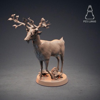 verdant deer pes lukas Tabletop Characters & Creatures Fantasy Universe animal creature elf forest mount druid 3d print model - Mito3D