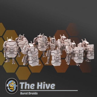 patlamak droidler önceden desteklenen Hivemind minis masaüstü karakterler yaratıklar Sci Fi Evren 40k droid iyi savaş oyunları Warhammer Lazer tau takım 40000 büyük birlik ihlalci 3d print model - Mito3D