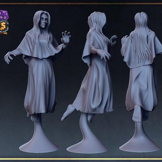 banshee roleplaying & miniatures Tabletop Characters Creatures Fantasy Universe demon ghost rpg miniature flying tabletop floating phantom spirit dnd cursed spectre curse presupported supported 3d print model - Mito3D