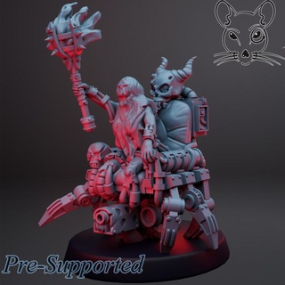 cursed priest ratman forge Tabletop Characters & Creatures Sci-Fi Universe light warhammer torch necromunda ghosts underhive grimdark 3d print model - Mito3D