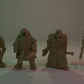 ressuscité Mort vivant nain aventuriers cavy forger table personnages créatures fantaisie univers rpg guerrier morts vivants 28mm aventurier squelettes wights 3d print model - Mito3D