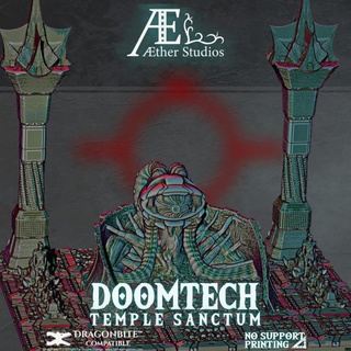 aedoom9 - temple sanctum aether studios Tabletop 3D Printable Terrain Fantasy dark halloween hell terrain evil dnd doomtech 3d print model - Mito3D