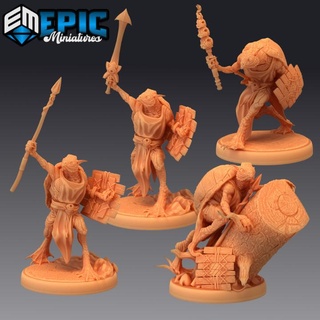 kappa set turtle frog hybrid japanese mythology water cave encounter epic-miniatures fantasy medieval monster rpg warhammer sla enemy tabletop dungeon dnd toad pathfinder npc pre-supported supported pre 3d print model - Mito3D