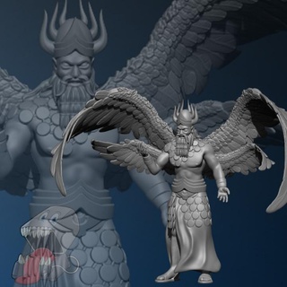 Anunnaki alimentar 3dprinter mesa caracteres criaturas fantasía universo ala alas Mesopotamia ángel avatar pluma Babilonia divino 3d print model - Mito3D