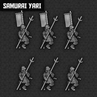 samurai yari units smol miniatures Tabletop Characters & Creatures Fantasy Universe historical spear wargaming warfare 3d print model - Mito3D