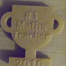 3d trofeo juegos juguetes asignatura matemáticas maestro 3d print model - Mito3D