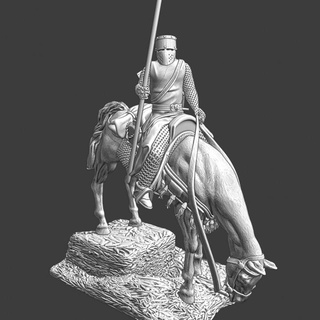 medieval crusader knight - horse resting northern crusades miniatures Tabletop Characters & Creatures Historical Universe printable battle figure model wargaming miniature diorama order templar 28mm knights vignette teutonic hospitaller 3d print model - Mito3D