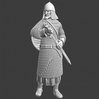 medieval baltic guardsman northern crusades miniatures Tabletop Characters & Creatures Historical Universe drawing figure guard knight model soldier sword warrior miniature toysoldier 28mm estonian 3d print model - Mito3D
