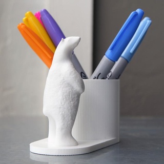 polar oso bolígrafo soporte philippe barreaud hogar casa jardín oficina titulares sharpie titular pluma ártico Sharpieholder 3d print model - Mito3D