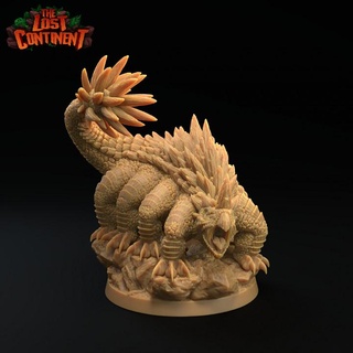 basilisksaurus - presupported dragon trappers lodge Tabletop Characters & Creatures Fantasy Universe beast boss creature dino dinosaur jurassic lost monster reptile basilisk tail spikes reptilian beaked continent dtl 3d print model - Mito3D