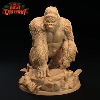 gorillas - supported dragon trappers lodge Tabletop Characters & Creatures Fantasy Universe animal beast boss creature dino dinosaur fantasy king lost gorilla angry jungle kong continent dtl harambe 3d print model - Mito3D