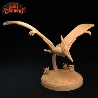 pterodactyls - supported dragon trappers lodge Tabletop Characters & Creatures Fantasy Universe animal beast boss creature dino dinosaur fantasy jurassic lost flying jungle d&d pterodactyl dnd winged beak continent 3d print model - Mito3D