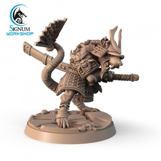 Katsu Doğu rüzgar işaret atölye masaüstü karakterler yaratıklar fantezi Evren Zindanlar minyatürler kılıç savaşçı samuray Skaven kabile ttrpg Ratfolk önceden desteklenen 3d print model - Mito3D