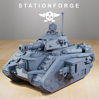 grimguard savaş tank istasyon dövme acımasız koruma araç oyunları dünya ww2 kült masaüstü yapımcılar kırmızıcılar kırmızı hacı Korp 3d print model - Mito3D