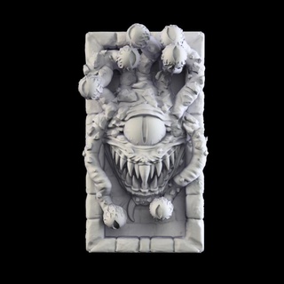 floating eye monster booknook crosslances Home & Garden Office Bookends Bookmarks book bookend dragons fantasy rpg supportless dungeon library scenic beholder libraries 3d print model - Mito3D