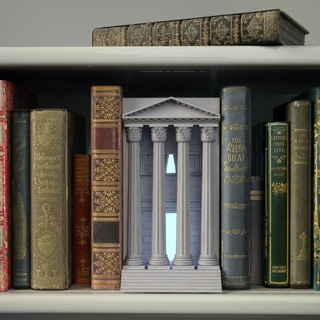 greek booknooks crosslances Home & Garden Office Bookends Bookmarks ancient book bookend fun supportless europe library presupported librarian hellenic corintian iliade odissey odissea 3d print model - Mito3D